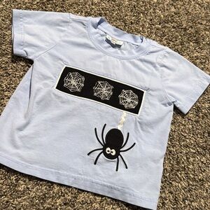 Busy bee smocks Blue Spider Web Kids T-Shirt